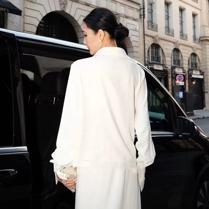 Cowl-Neck Draped Blouse