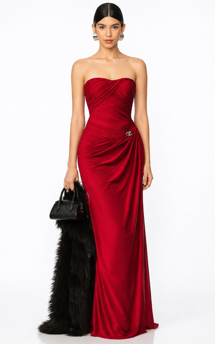 DRAPED VEIL GOWN