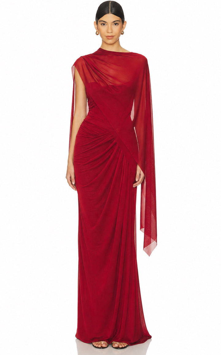 DRAPED VEIL GOWN