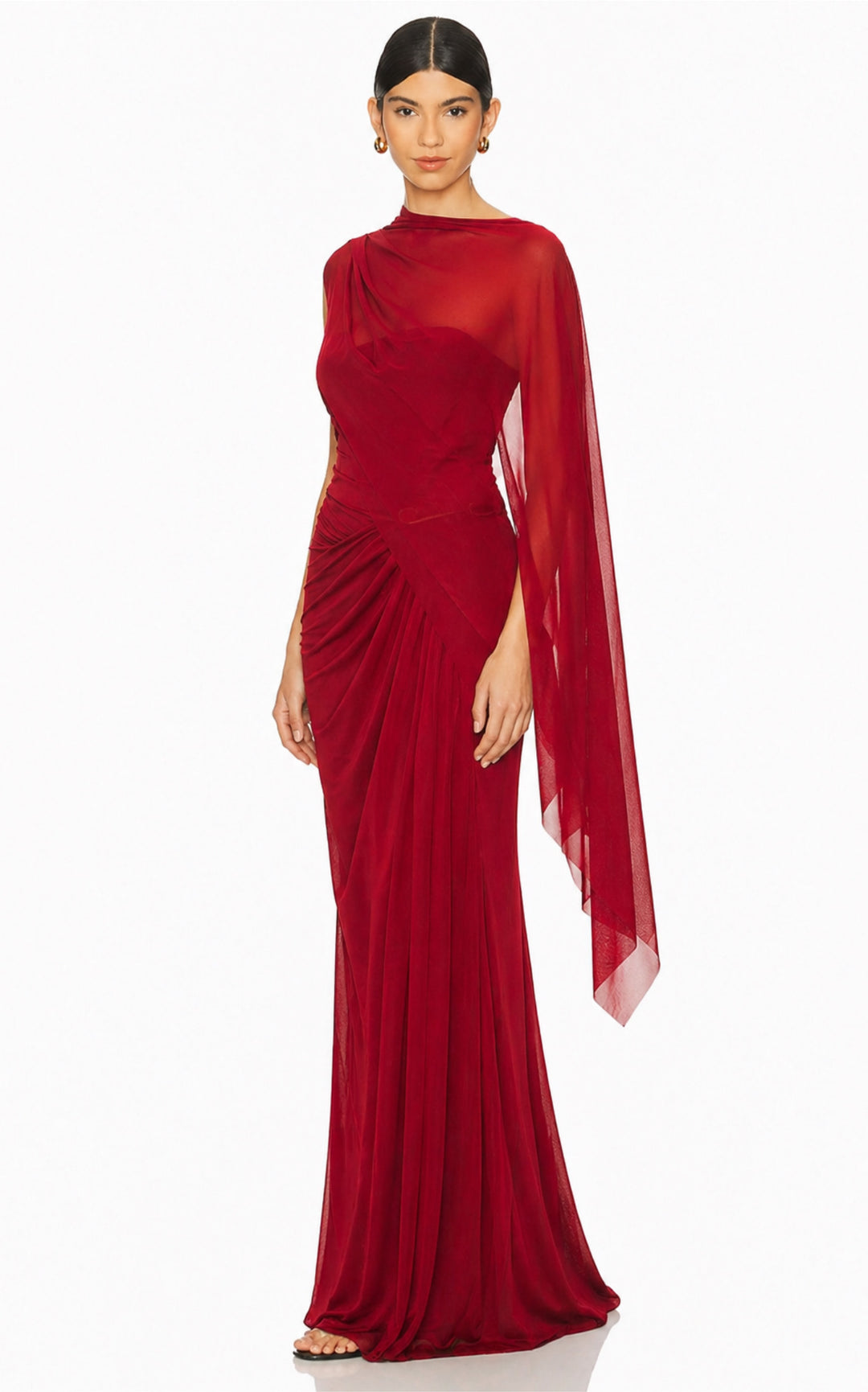 DRAPED VEIL GOWN