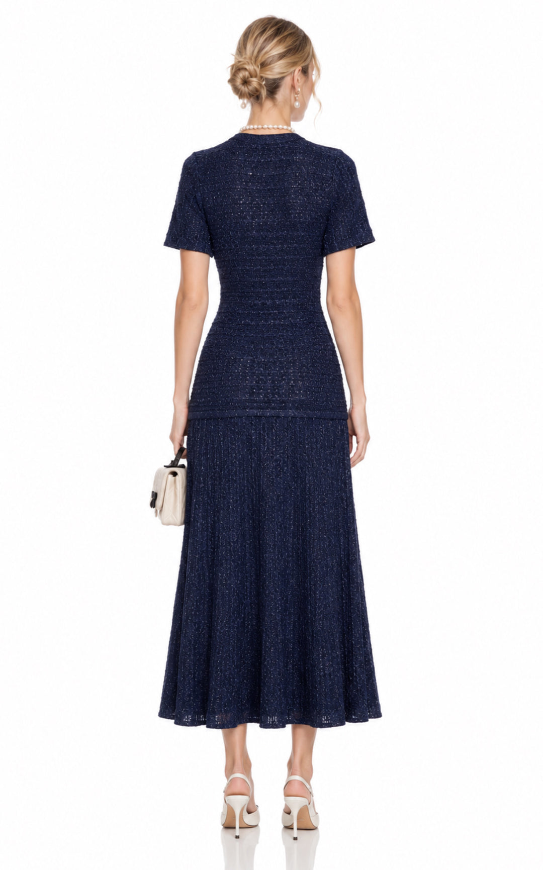 Pearl Blossom Knit Dress