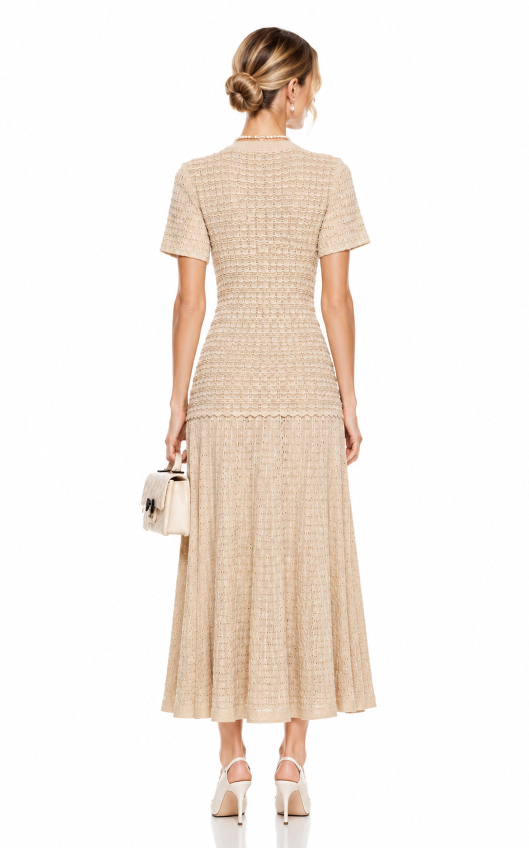 Pearl Blossom Knit Dress