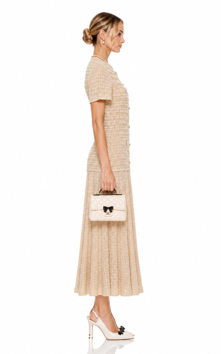 Pearl Blossom Knit Dress
