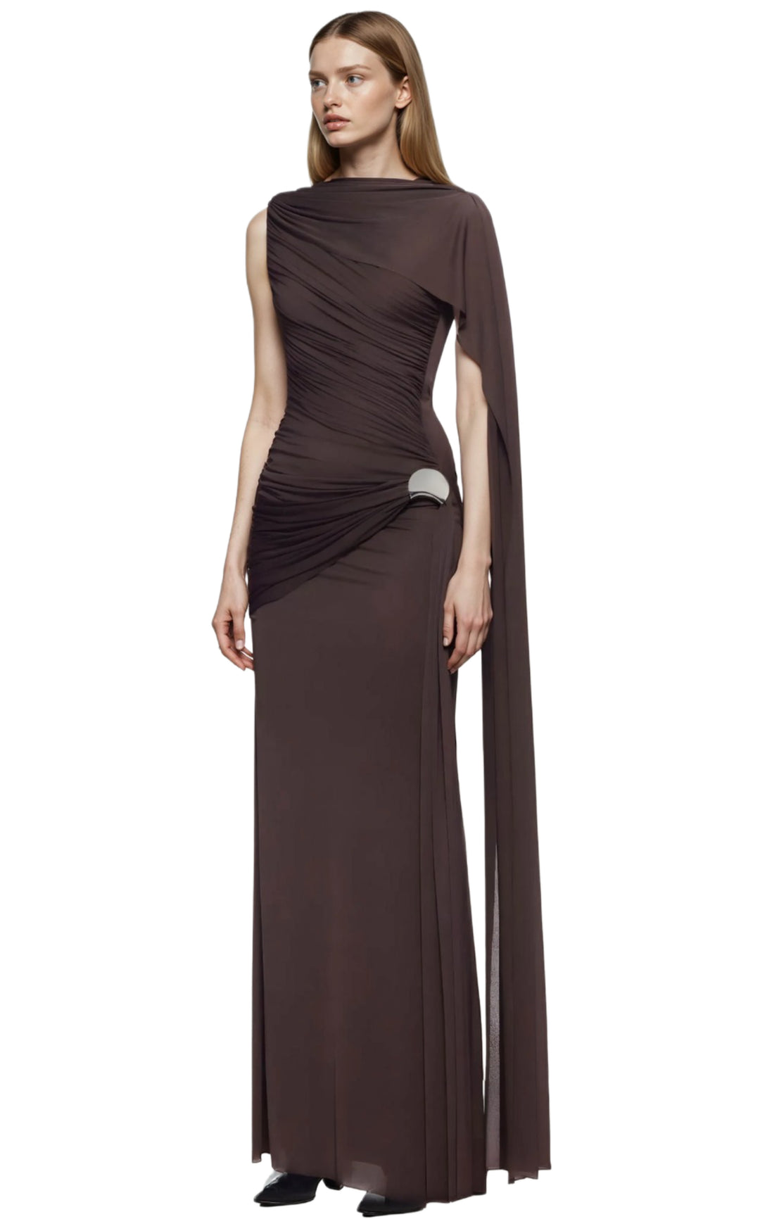 Mintaka Veil Draped Gown