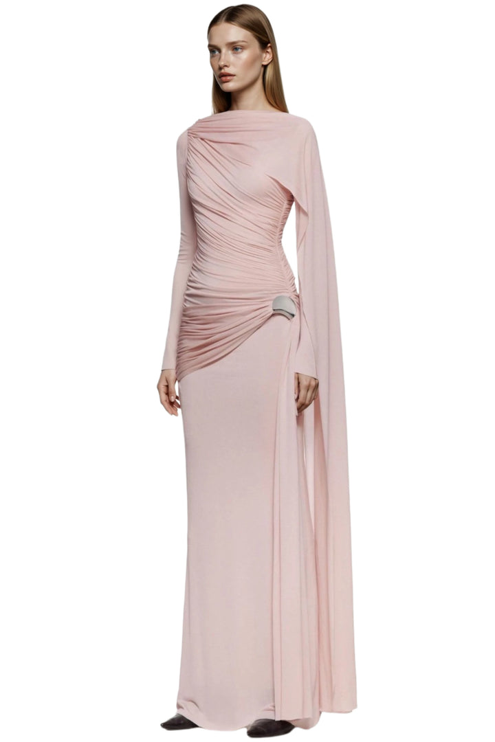 Alnitak Veil Draped Gown Long Sleeves