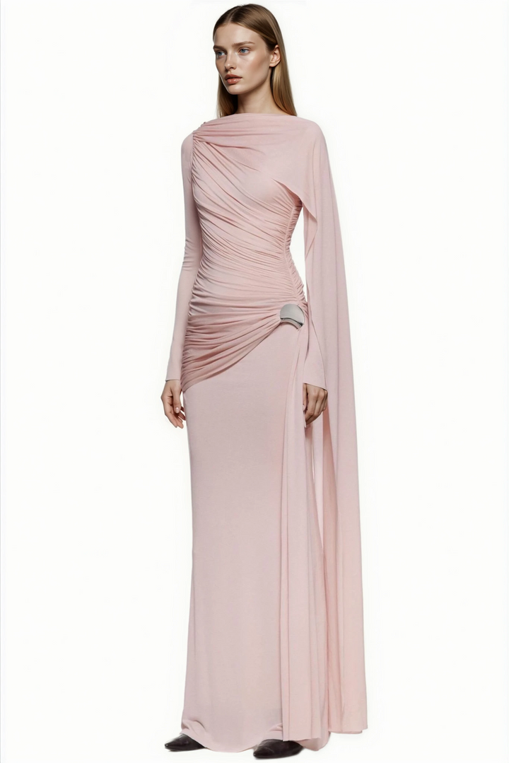 Alnitak Veil Draped Gown Long Sleeves